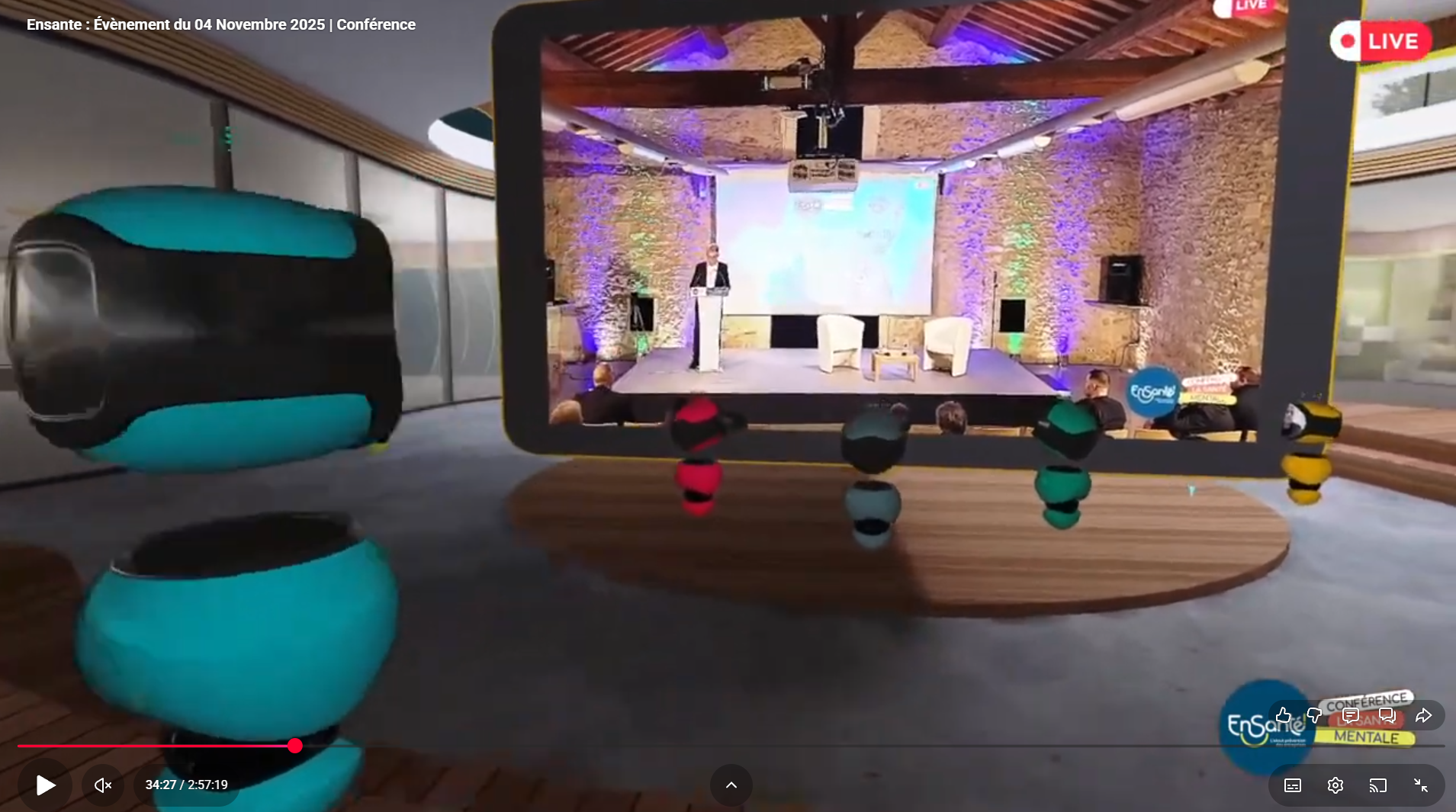 EnSanté — conférence de prévention santé en live dans un auditorium virtuel